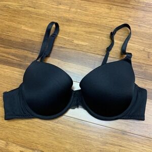 Auden The Daydream T-Shirt Bra Womens Size‎ 36B Black Lightly Lined Underwire